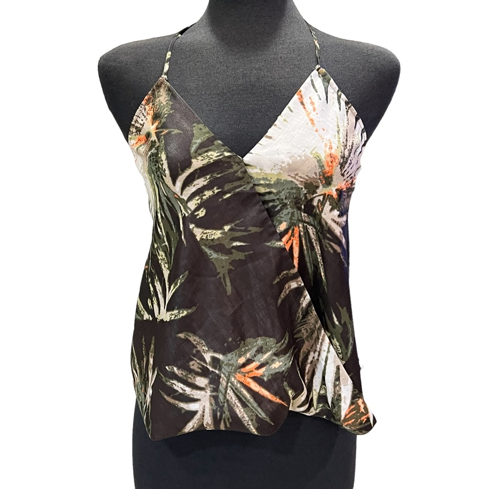 LOUPILO Crossover Halter Top Blouson Waist Low Back Medium